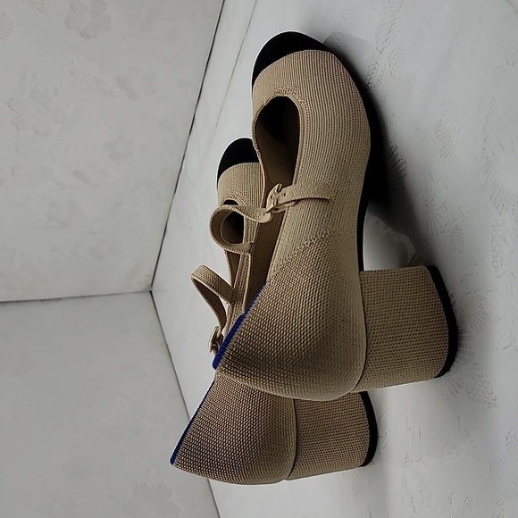 Rothy's The Mary Jane Heels in Cream Captoe Size 9 - Picture 6 of 16